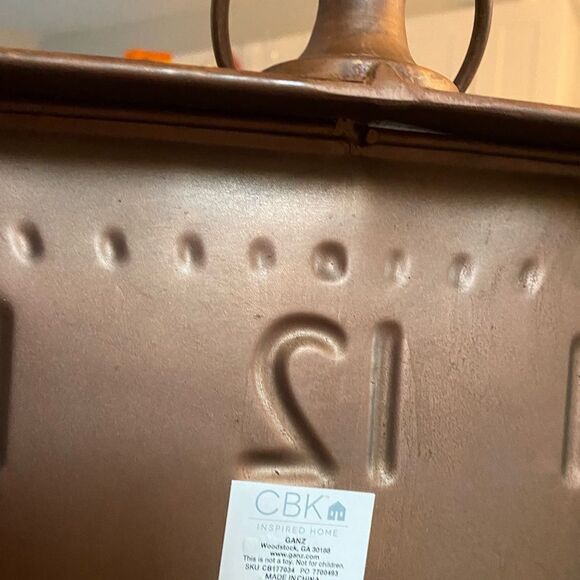 MID-WEST CBK GANZ Antique Copper Finish Embossed Wall Clock - Picture 4 of 5